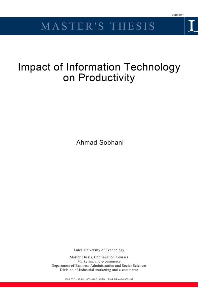 Impact of IT on Productivity