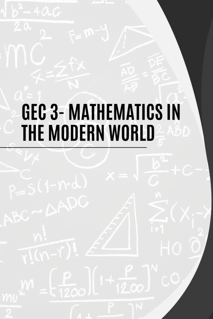 GEC 3- Mathematics in the Modern World